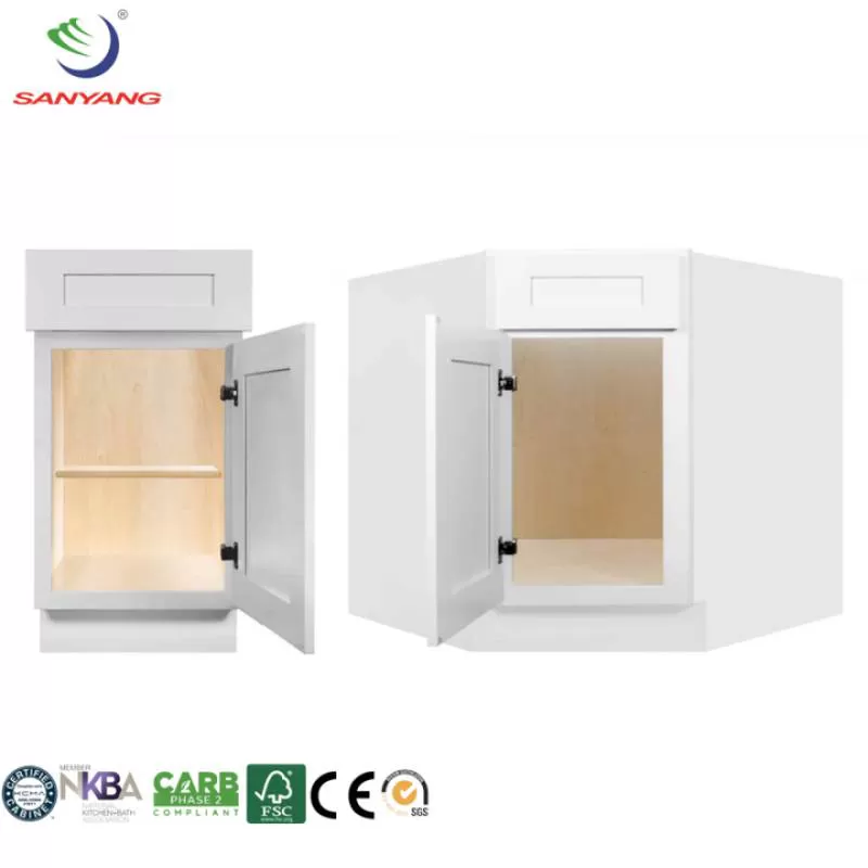 Modern Luxury Wood Custom Kitchen Cabinets & Accessories Ready to Assemble RTA White Shaker Kitchen Storage Cabinet