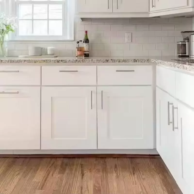 Wholesale Modern Luxury White Shaker Wooden Kitchen Cabinets Modular Design Ready to Assemble Sets