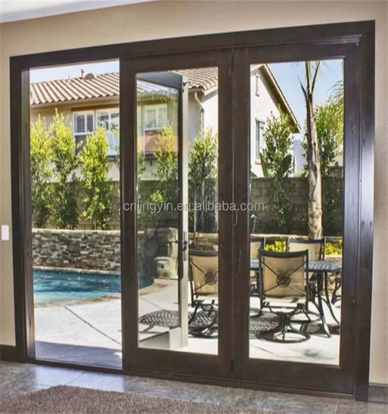 Popular French Style Double Pane Residential Aluminium Casement Window Horizontal Opening Sliding Style