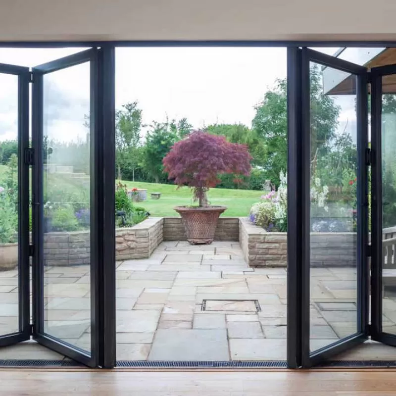 Aluminum Folding Door Combining Strength and Elegance