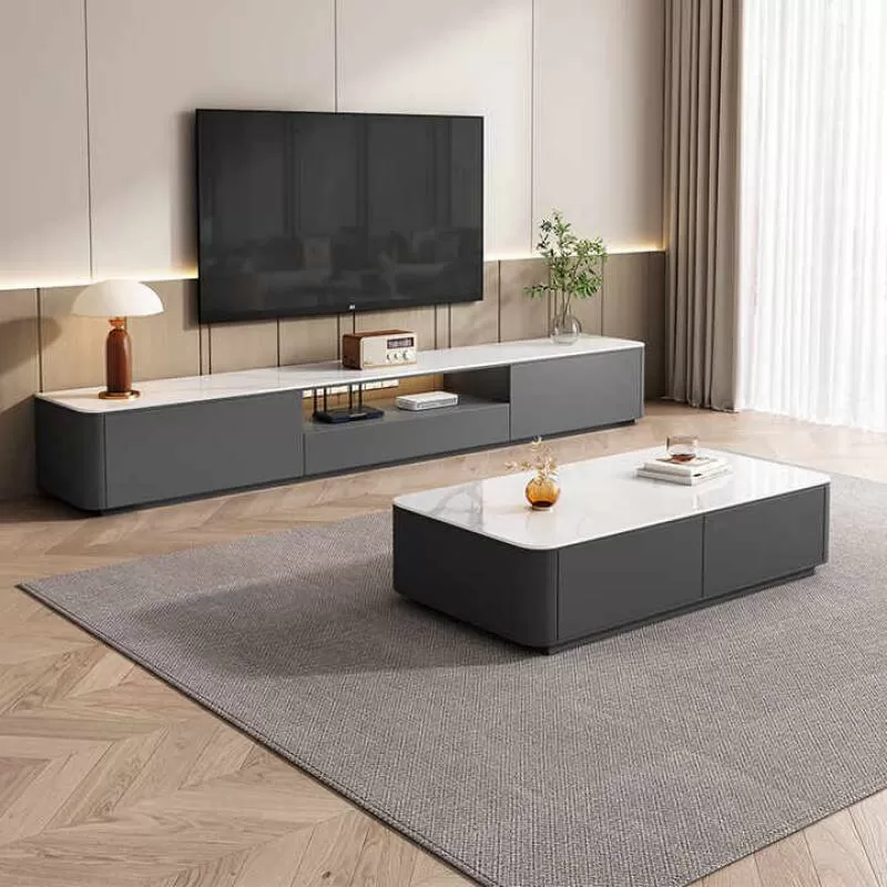TV Cabinet Luxury Living Room Furniture with Wooden Storage TV Stand for Home