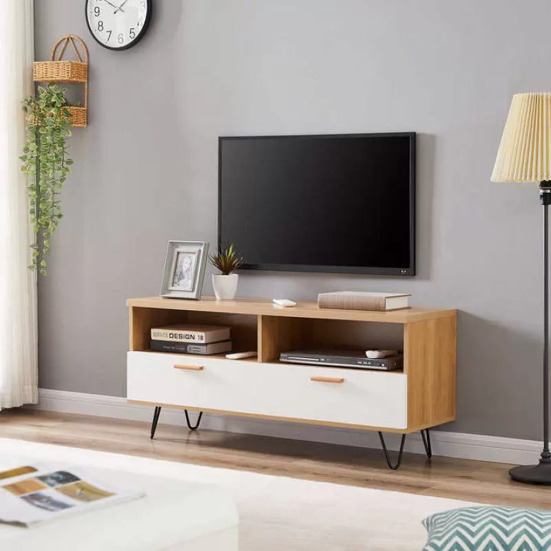 Contemporary Luxury TV Cabinet with  Wooden Design Ample Storage Space for Home Dining Modern TV Rack Furniture Manufacturer