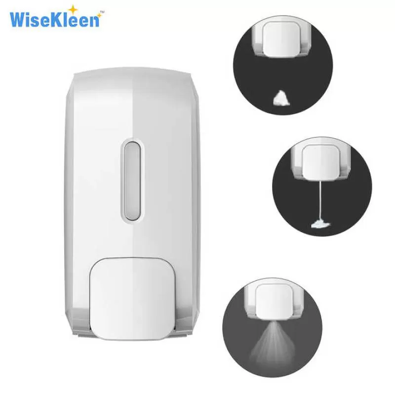 Custom Logo Wall Mounted Foaming Soap 500ml Manual Dispenser Lotion Liquid Soap Dispenser  Manual