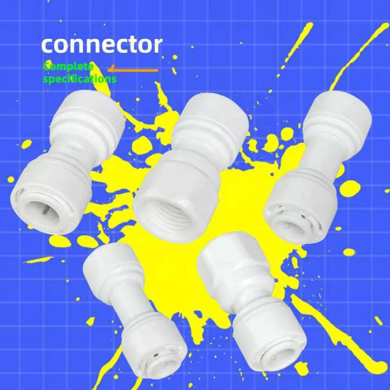 Water Purifier Accessories Reverse Osmosis System Fittings for Purification Water White Plastic RO Pipe Joint