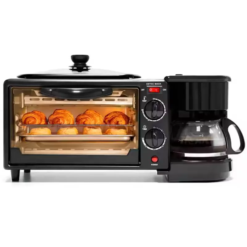 New 3 in 1 Breakfast Machine Stock Electric Household Coffee Maker & Toaster & Frying Pan Machine Breakfast Maker