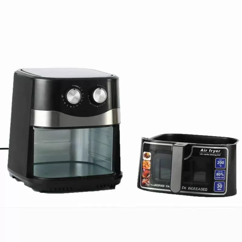 Stainless Steel Air Fryer 8.8L Oil-Free Compact Home Oven Air Fryer