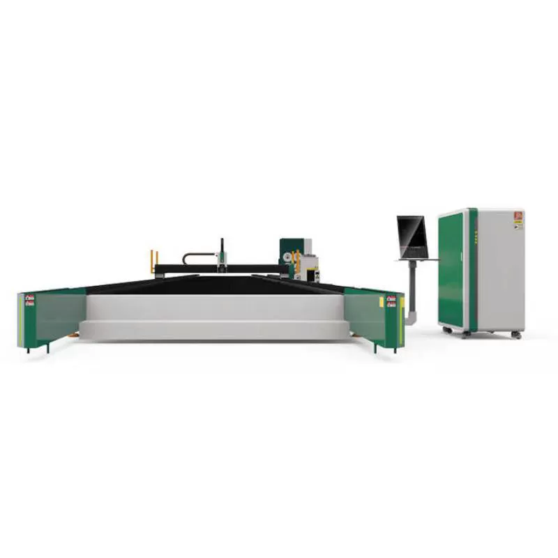 High Speed 6KW JK6015 Raycus Laser Source Enclosed Cover Fiber Laser Cutting Machine With Exchange Platform