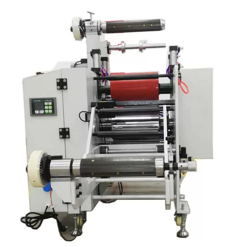 Automatic Laminating Machine with Auto Unwinding Rewinding for Narrow Fabric Scroll