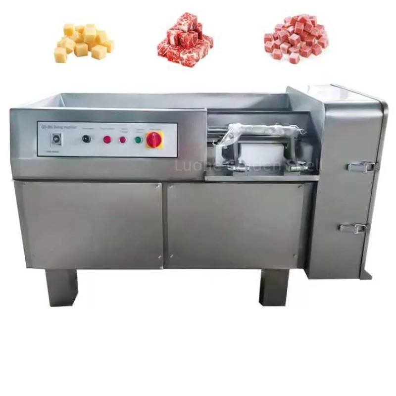 Precision Electric Stainless Steel Meat Dicer Industrial Cube Maker with Frozen Food Processing Capability New Condition