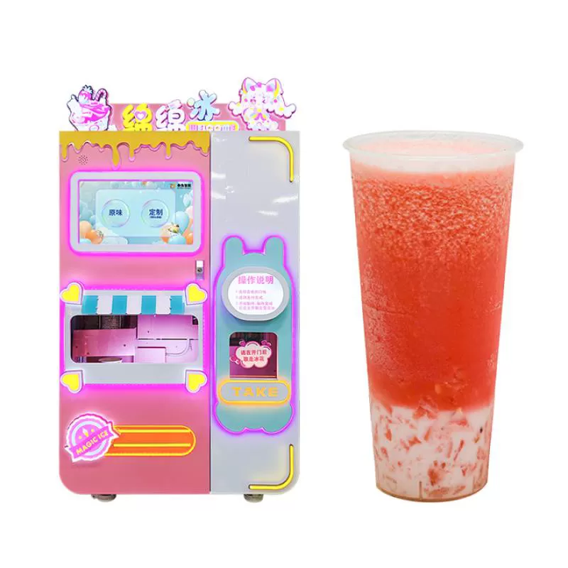 Fully Automatic Commercial Snack Machine Smoothie Vending Slushy Machine with Credit Card Banknote Coin Support