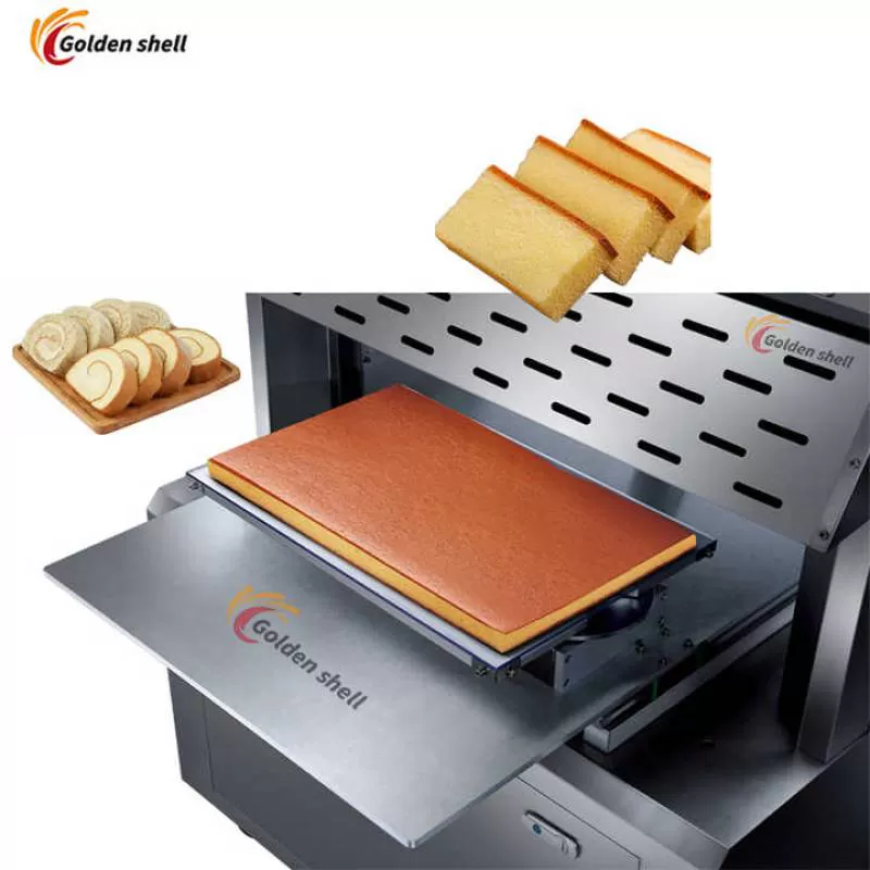 Auto Swiss Roll Cake Cutting Machine Square & Round Cream Cake Cutter for Bakery Baking Equipments
