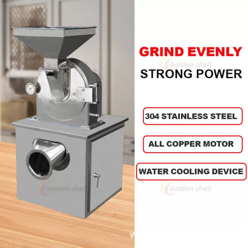 Commercial Pulverizer Grinder Machine for Spice Herb Salt Rice Coffee Bean Cocoa Corn Pepper Soybean Leaf-Core Motor Component