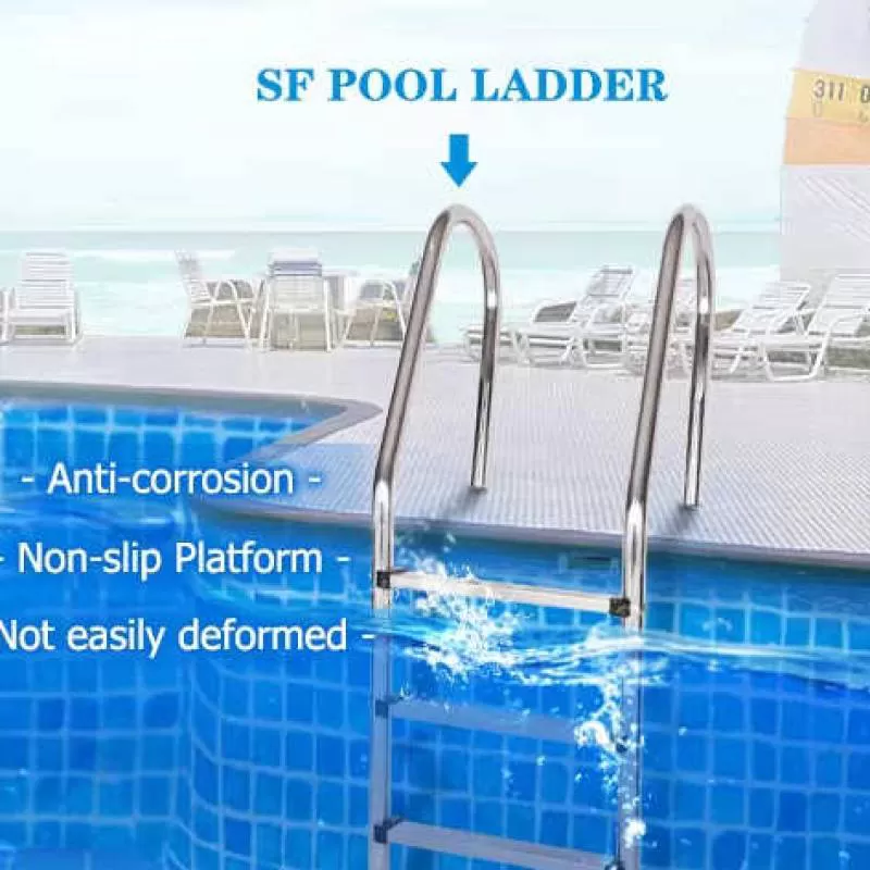 HUAXI Ergonomic Pool Ladder with Comfortable Grip for Safe Pool Entries