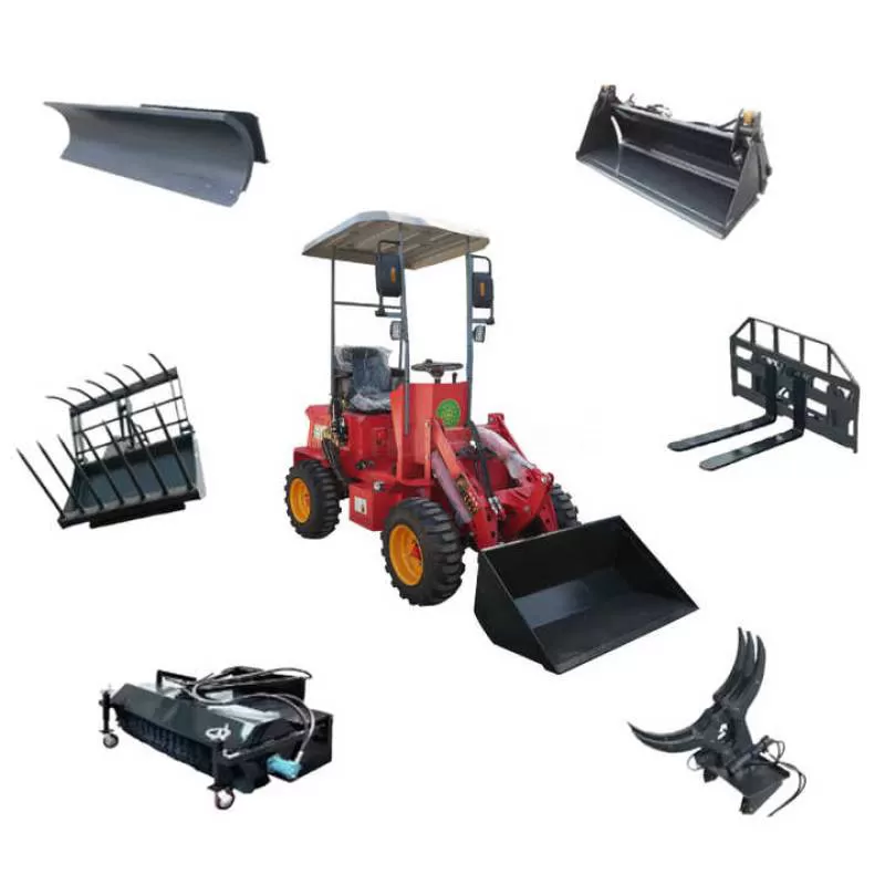 HuanSheng CE Certification Industrial Garden Front End Loader China Made Compact Loader Mini Electric Wheel Loader