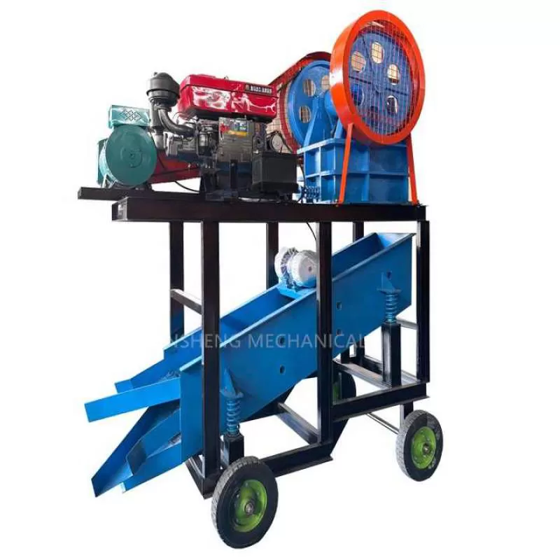 HuanSheng Jaw Crusher with Screen Jaw Crusher PE150x250 Mobile Jaw Crusher Machine