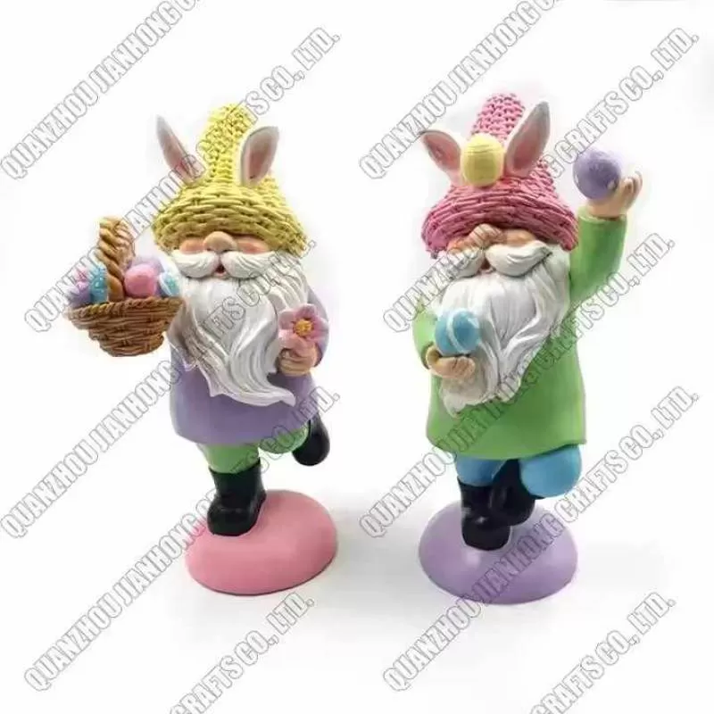 Glowing Easter Bunny Gnome with Easter Egg Handmade Doll Gift for Room Decor and Indoor Spring Decor