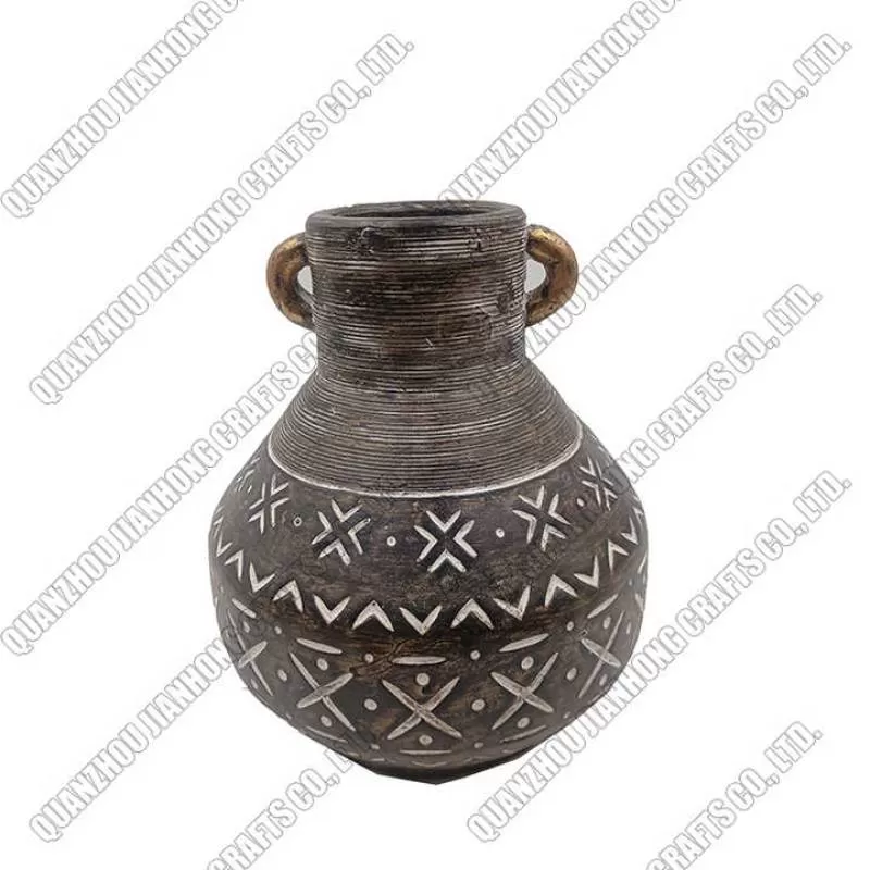 Nordic Modern Simple Frosted Flower European Wholesalers Ceramic Resin Vase for Home Decor