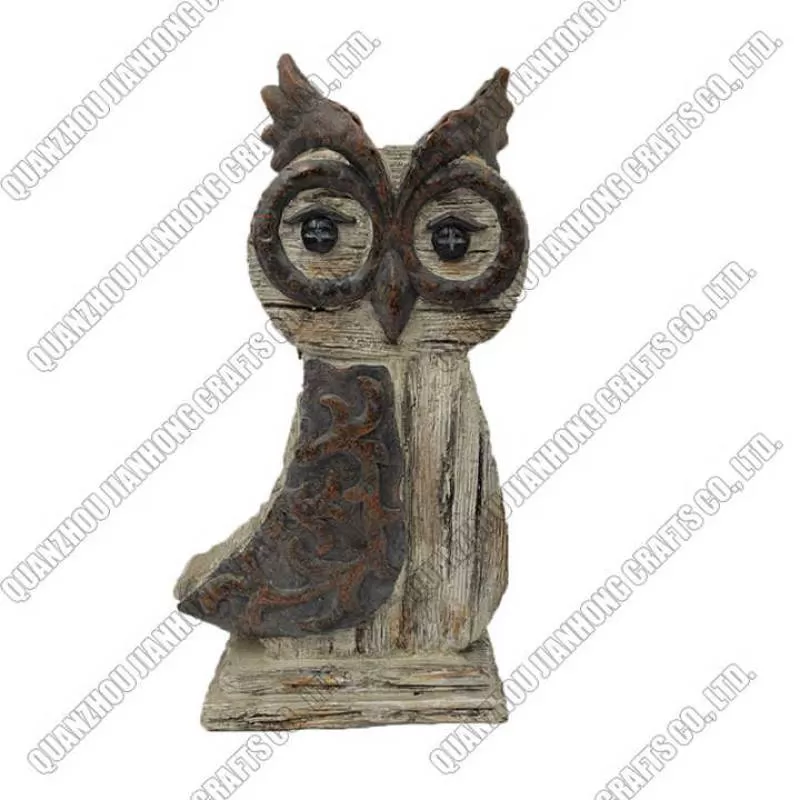 Animal Figurines Table Top Sculptures Wholesale Ornaments Owl Polyresin Gifts Home Decoration