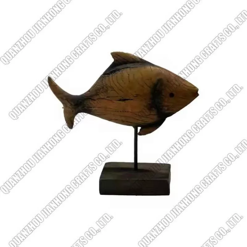 Custom Resin Statue Cute Desktop Ornament Home Decoration Handicraft Sculpture Fish Figurine