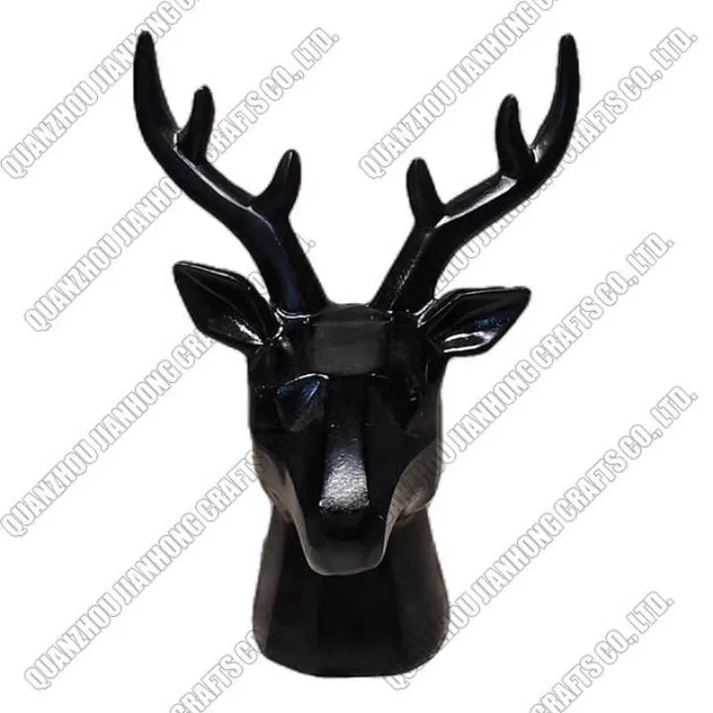 Luxurious Rectangular Resin Geometric Deer Head Resin Crafts Decoration for Home Table Toilet Bath