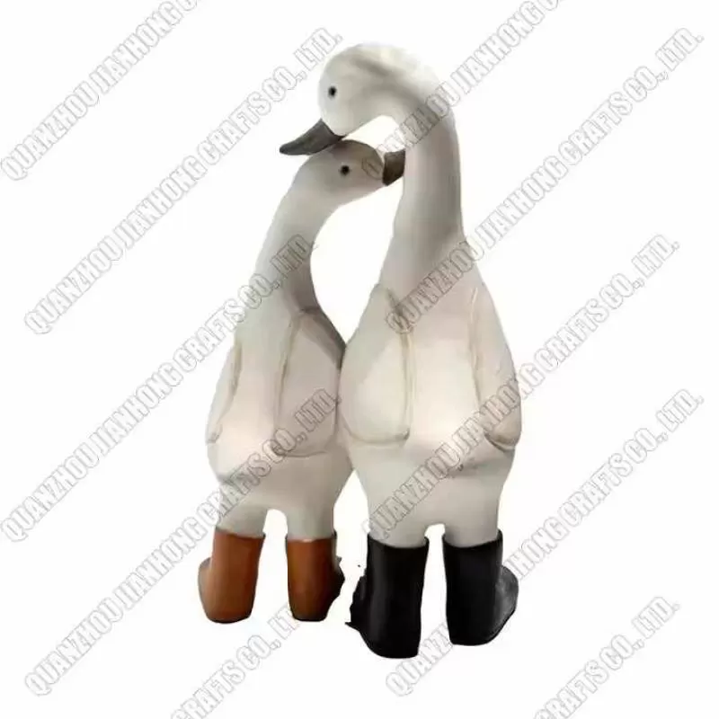 Garden Animal Sculptures Funny Garden Figurines for Outdoor Decoration Resin Duck Statue