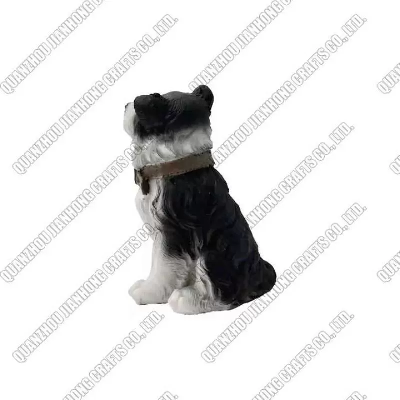 Realistic Detailed Dog Figurines Hand Painted Mini Puppy Figures Folk Art Style Made of Polyresin