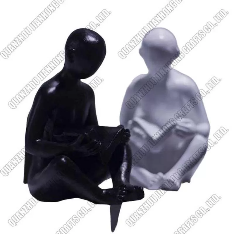Home Decor Resin Statue Thinker Style Decoration Abstract Sculptures Collectible Figurines for Modern Office Shelf Desktop