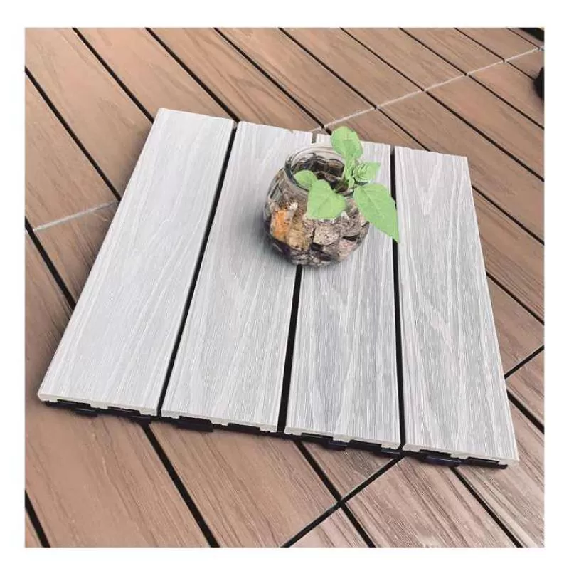 Garden Deck Tile Waterproof Anti-UV 30*30cm Click Locking Interlock Garden Outdoor Patio Decking Tile