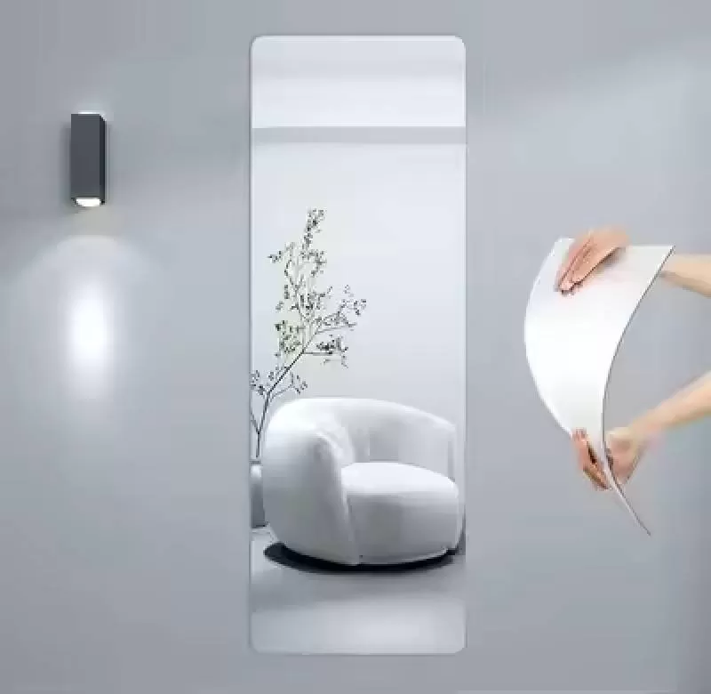 Hot Selling Glass Wall Sticker  Bathroom Dressing Mirror Stickers Plastic Paper Mirror Self Adhesive Custom Wall Mirror