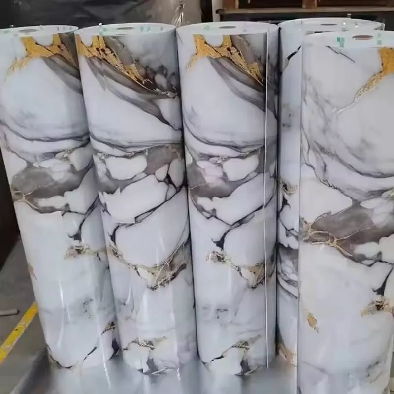 Marble Wall Sticker 1.2mx3M Vinyl Foam Roll Foil Marble Wall Tile Stickers Removeable for Home Decor