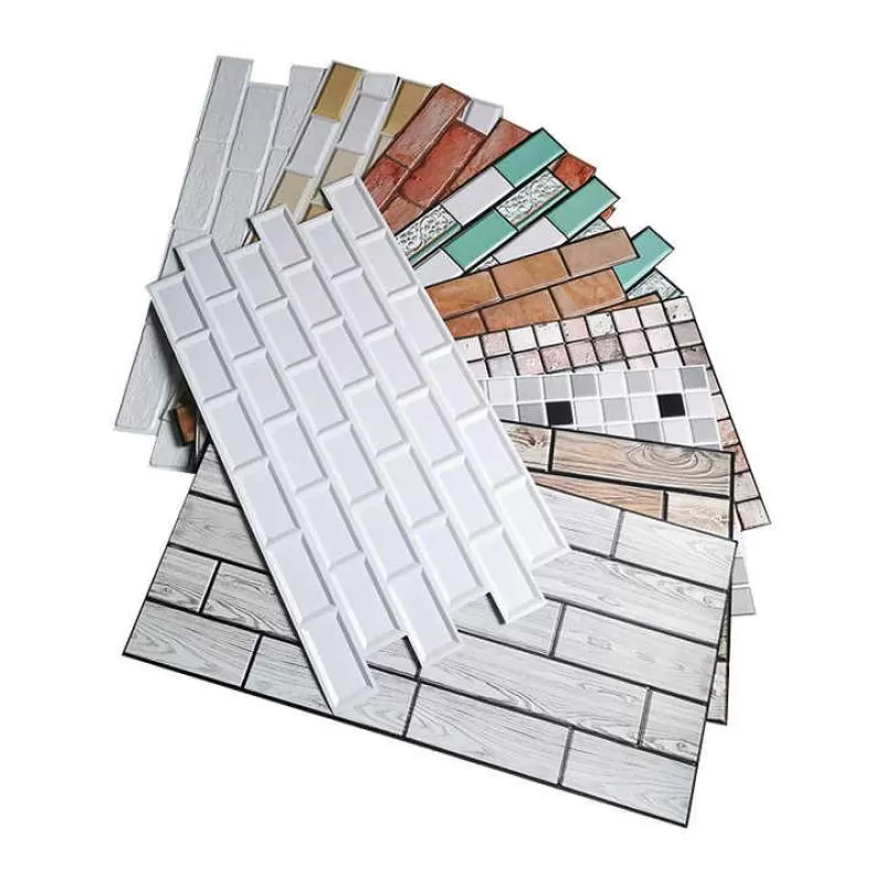 PVC Wall Panel Waterproof Easy to Install 96*48cm 3D Faux Stone Brick Rock Wall Panel Decor