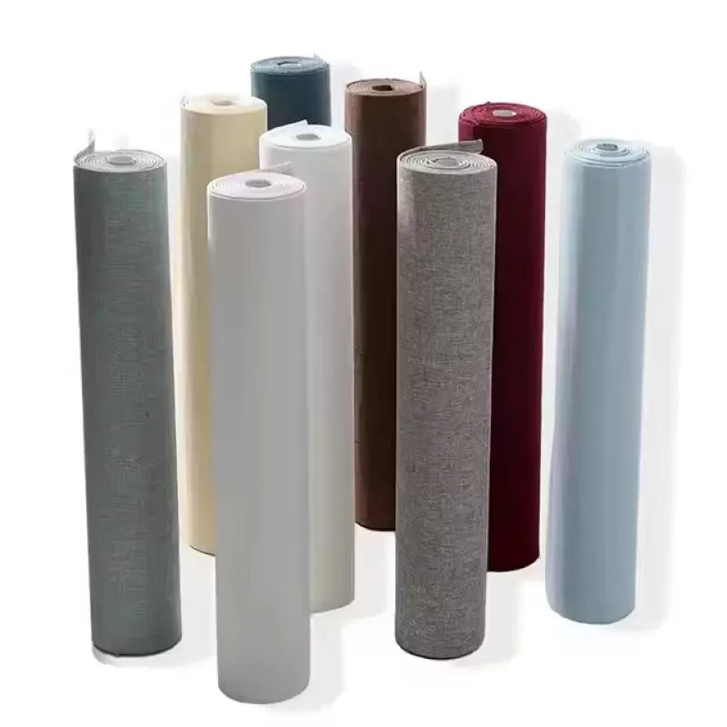Linen Fabric Wall Panels 4mm Sound Sound Absorption Fabric Wallpaper Self Adhesive Can Diy Size
