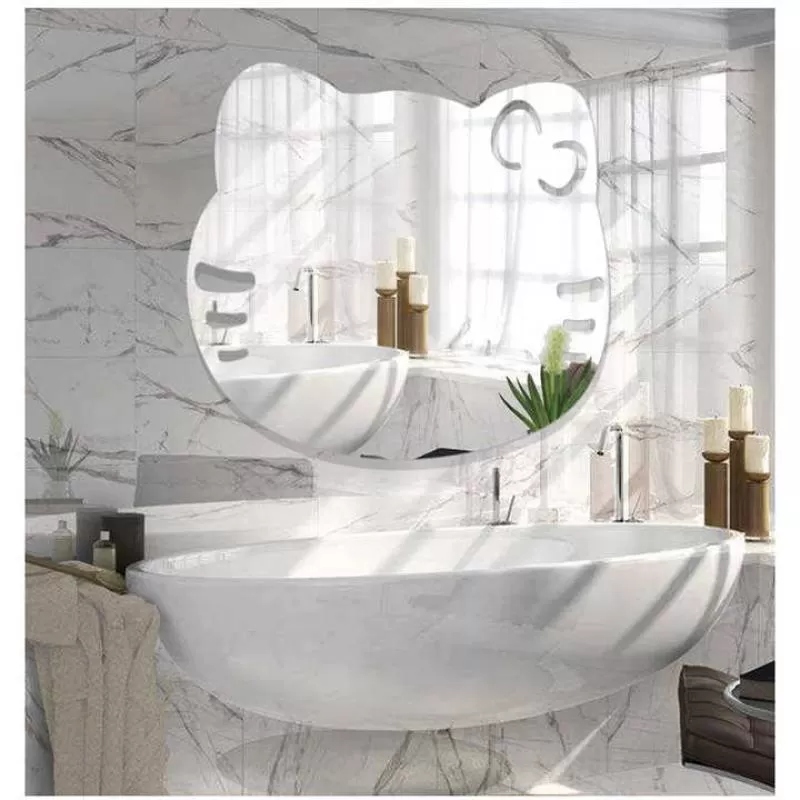 Customized Plastic Mirror Sticker Wall Panel Decoration Wall Covering Decoration for Bathroom Living Room