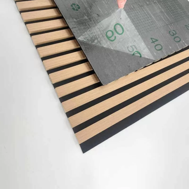 Oak Cladding Acoustic Slat Wood Wall Panel  MDF Salt Acoustic Wall Panel Self Adhesive Sound Proof Used for Interior Decoration
