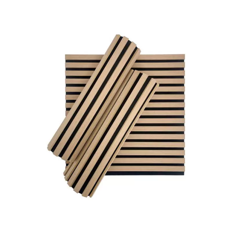 2024 SXP Hotel 3d Acoustic Panel Slats Wall Acoustic Slat Wood Panel