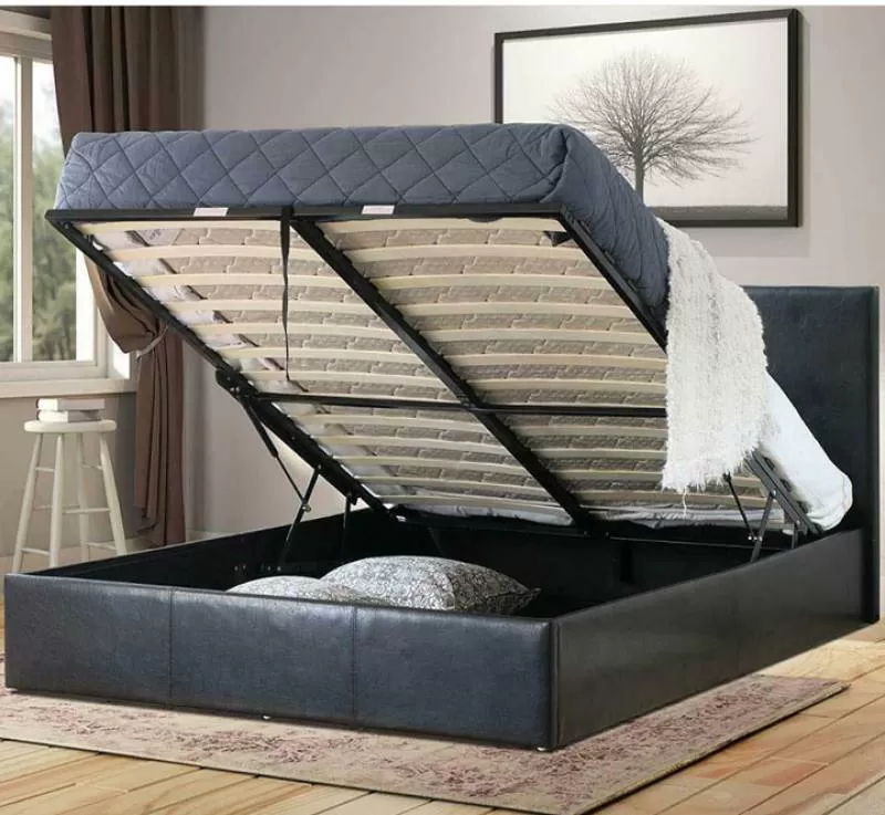 Pvc Leather Queen Bed Frame Black Australia Faux Geneiue Leather Beds