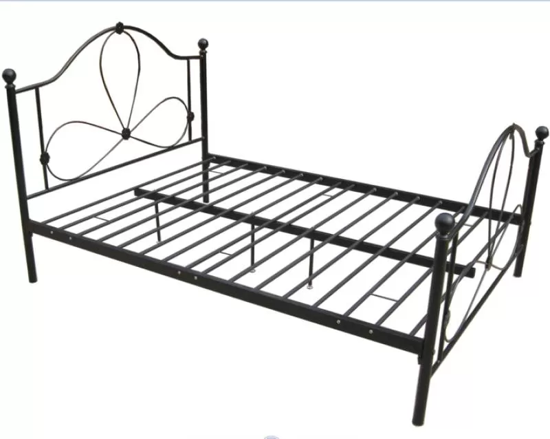 Metal pink Color Single Size Iron Bed