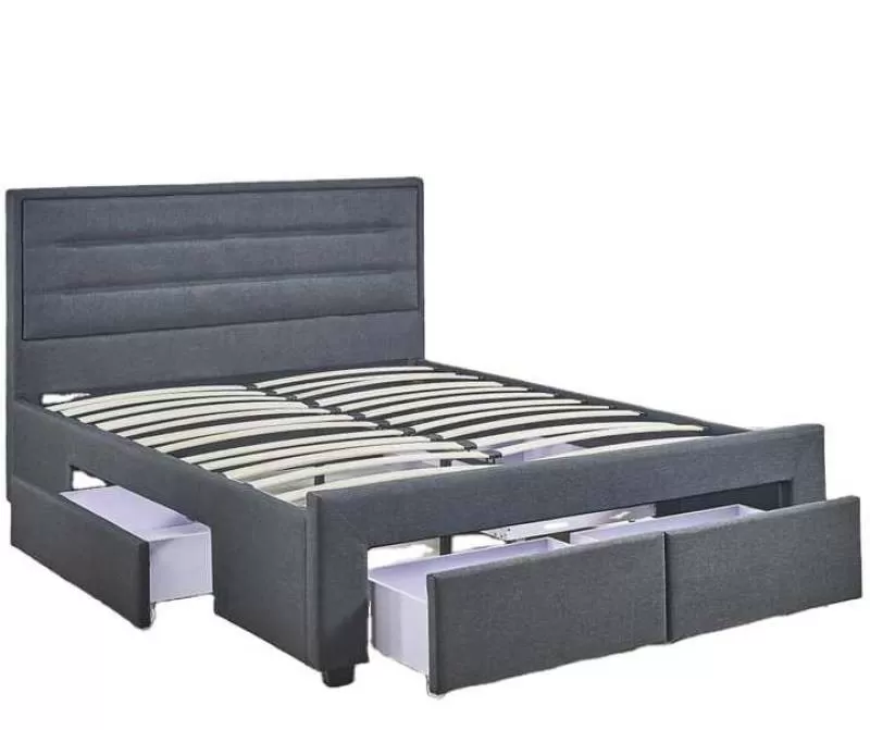 Low Bed & Headboard for Bedroom Furniture with Four Drawers