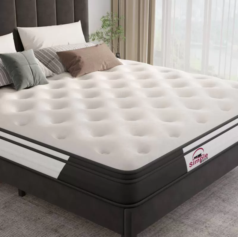 Factory Wholesale Popular Good QualityFull Queen King Size 10 Inch Roll up Memory Foam Spring Mattress