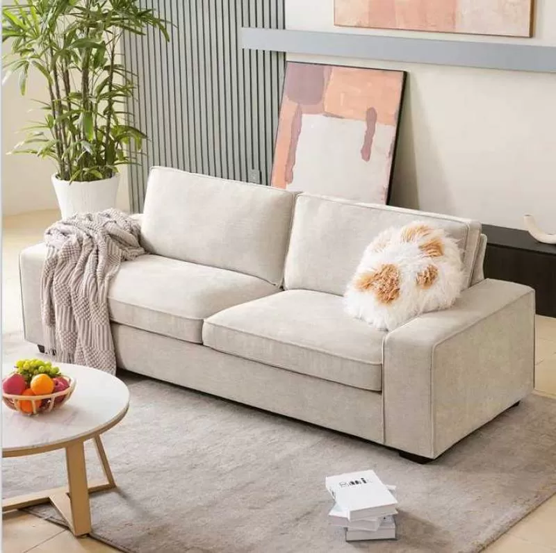 Sectional Couch Fabric Velvet Living Room Sofas Tufted Modular Upholstered Sleeper Sofas with Solid Wood