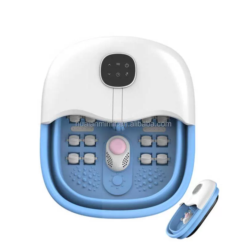 Foldable Foot Basin Spa Bath Massager Machine With Remote Control Bubble Red Light for Pedicure Feet Relax Shiatsu Massage