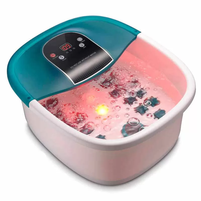CE ROHS ETL Certificated PTC Heated Water Foot Spa Basin Bucket Foot Spa Bath Massager Machine With Bubble and Shiatsu Massage