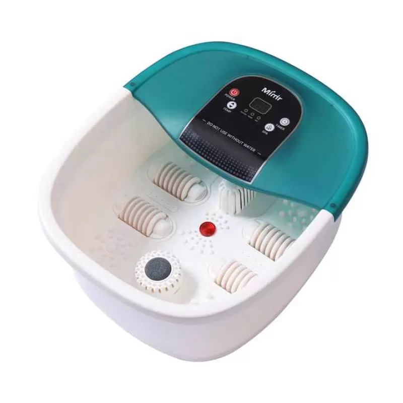 Electric Pedicure Shiatsu Rollers Heat Bubble Foot Spa Bath Massager Relieve Feet Muscle Pain