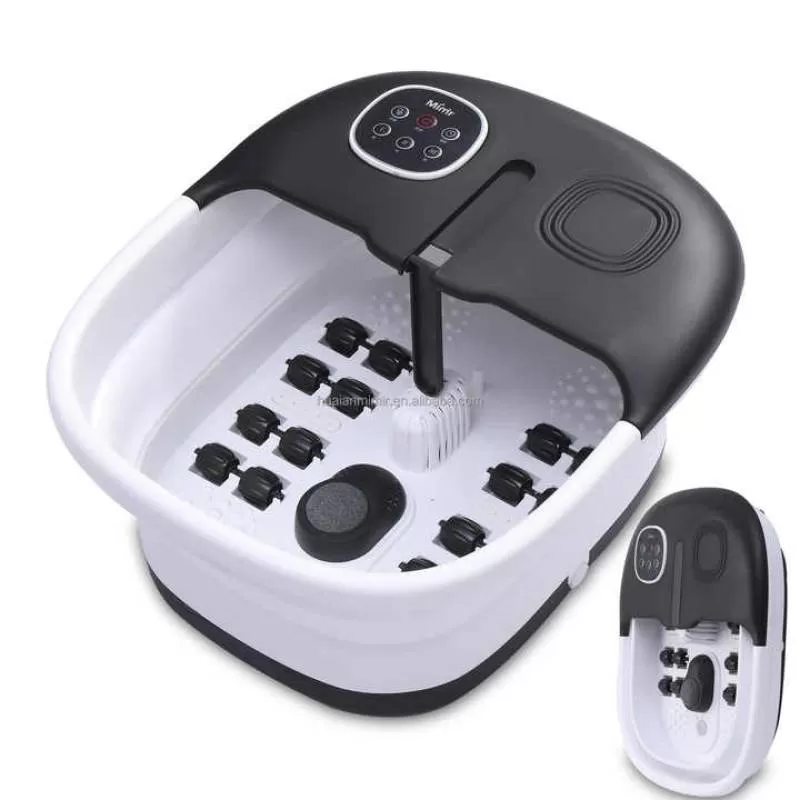 16pcs Shiatsu Massage Rollers Collapsible Design Foot Spa Bath Folding Foot Spa Massager With Remote Control