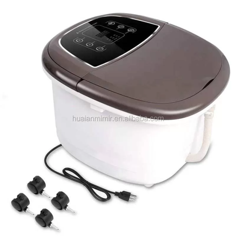 6 Large Massage Rollers Foot Machine Foot Spa Bath Bucket With Temperature Adjustable and Bubble