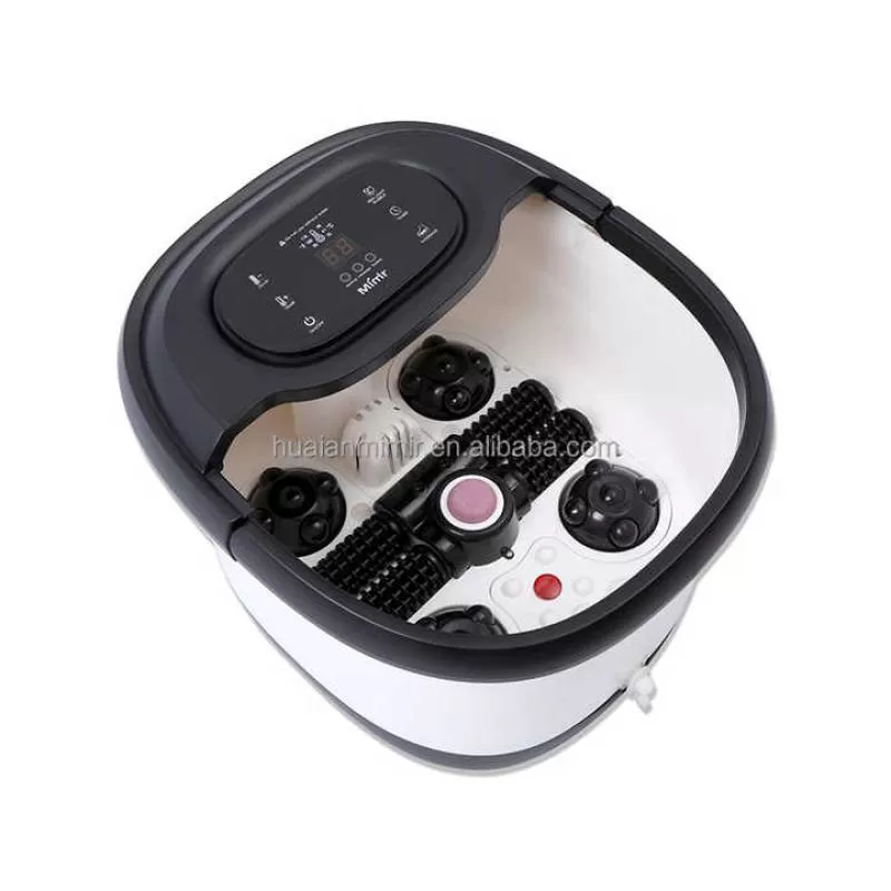 Electric Heat Infrared Automatic Massage Foot Spa Bubble Bath Machine With Shiatsu Massage  Rollers for Home Foot Relax Soak
