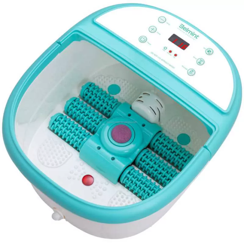 Multifunctional Automatic Massage Fast Heating Bubble Foot Spa Bath Massager Machine With 6 Motorized Shiatsu Massaging Rollers