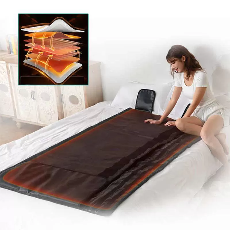 Btws Custom Logo Sauna Blanket PU Leather Heating Beauty Blanket for Detox and Weight Loss