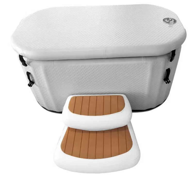 Cold Plunge Tub Inflatable Ice Bath Tub for Athletes Sport Recovery With Cover Steps