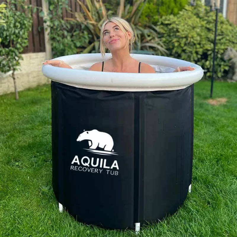 Portable Foldable Ice Bath Tub for Athletes Cold Water Plunge Tub with Lid and Cover